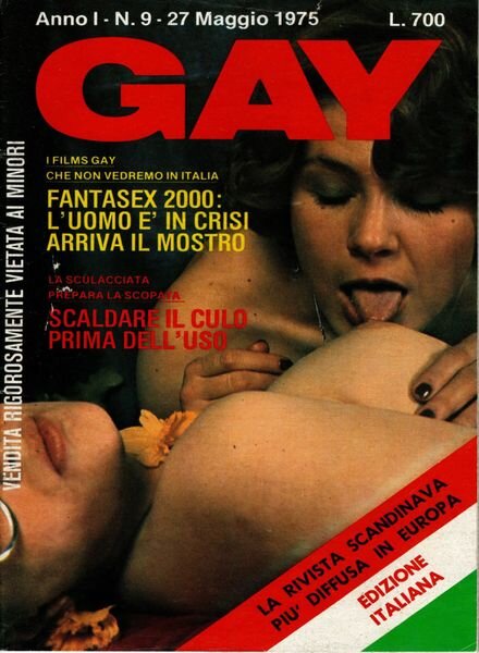 GAY Italia – N 9 – 27 Maggio 1975 Cover