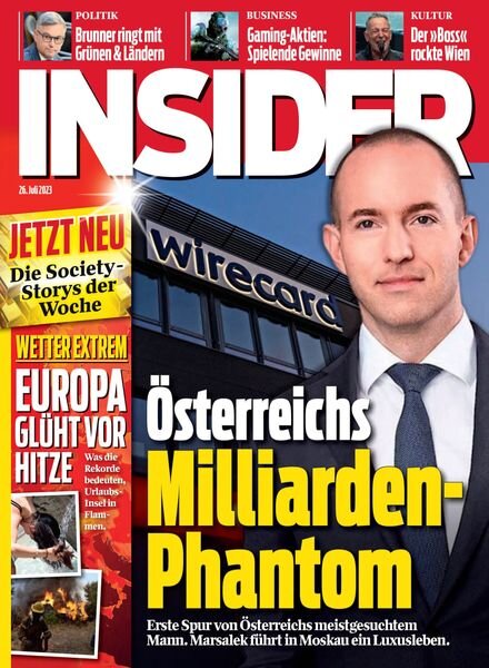 Insider Austria – 26 Juli 2023 Cover