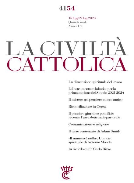 La Civilta Cattolica – 15 Luglio 2023 Cover