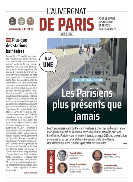 L’Auvergnat de Paris – 13 juillet 2023 Cover
