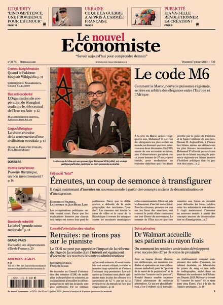 Le nouvel Economiste – 07 juillet 2023 Cover