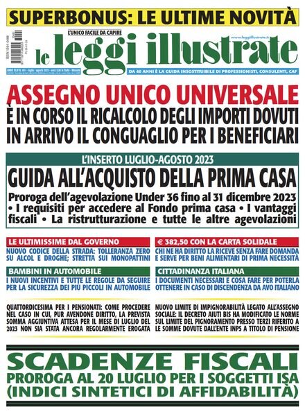 Leggi Illustrate – Luglio-Agosto 2023 Cover