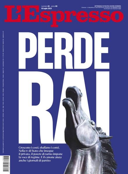 l’Espresso – 16 Luglio 2023 Cover