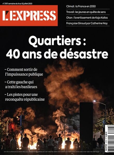 L’Express – 06 juillet 2023 Cover