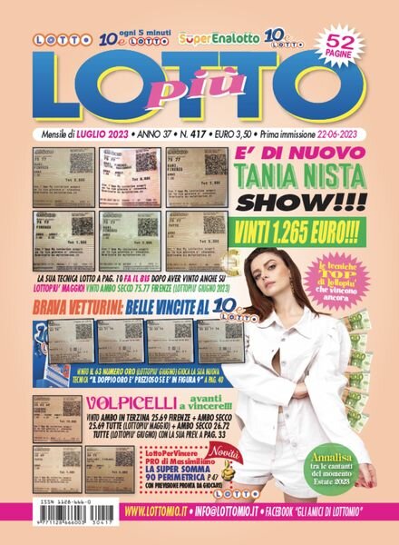 Lottopiu – Luglio 2023 Cover