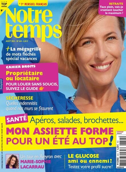 Notre Temps – Aout 2023 Cover