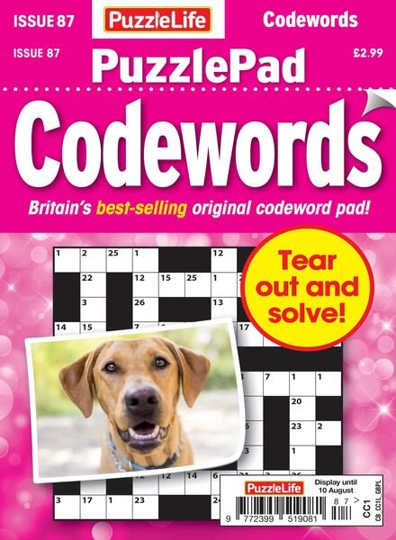 PuzzleLife PuzzlePad Codewords – 13 July 2023 Cover