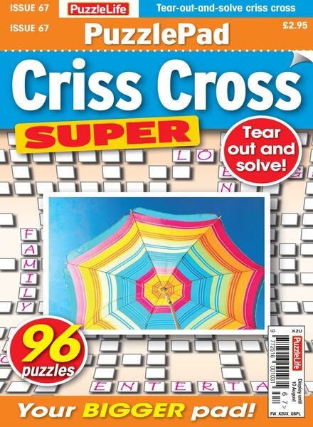 PuzzleLife PuzzlePad Criss Cross Super – 13 July 2023 Cover