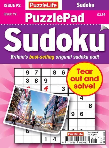PuzzleLife PuzzlePad Sudoku – 13 July 2023 Cover