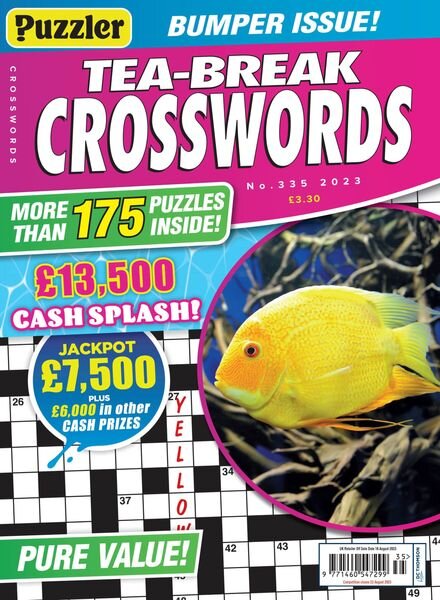 Puzzler Tea-Break Crosswords – July 2023 Cover