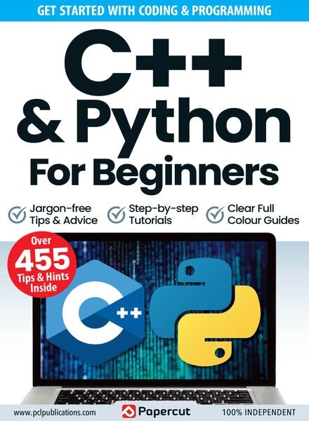 Python & C++ for Beginners – July 2023 Cover