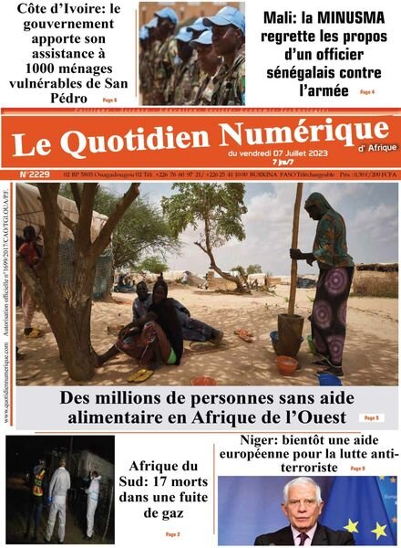 Quotidien Numerique d’Afrique – 07 juillet 2023 Cover