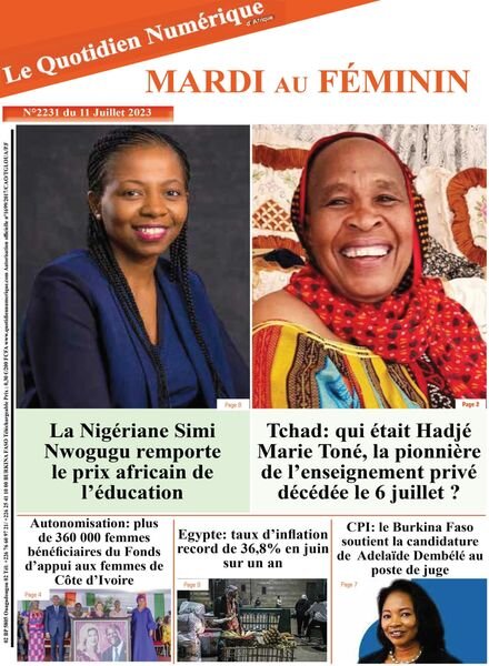 Quotidien Numerique d’Afrique – 11 juillet 2023 Cover