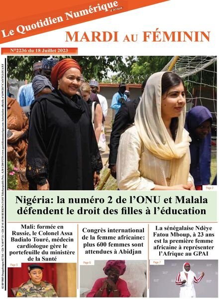 Quotidien Numerique d’Afrique – 18 juillet 2023 Cover