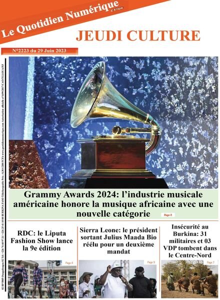 Quotidien Numerique d’Afrique – 29 juin 2023 Cover
