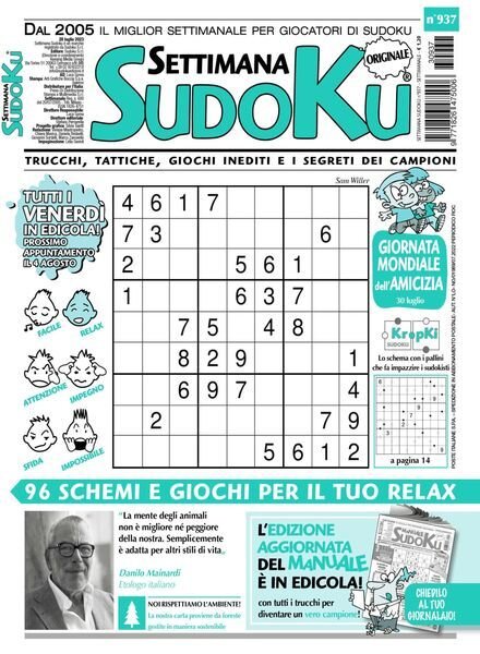 Settimana Sudoku – 23 luglio 2023 Cover