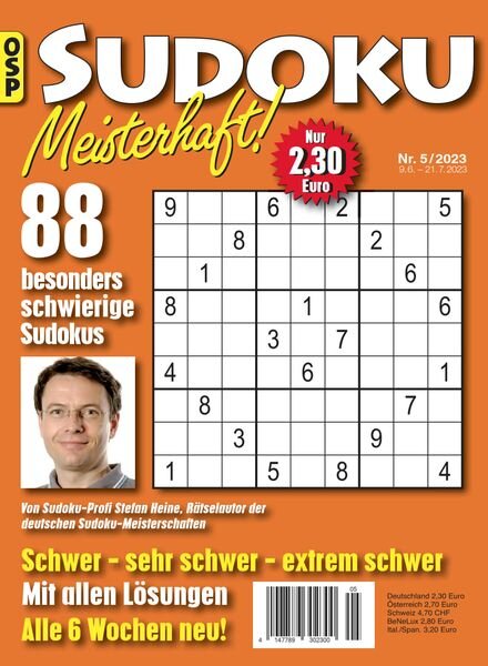 Sudoku Meisterhaft – Nr 5 2023 Cover