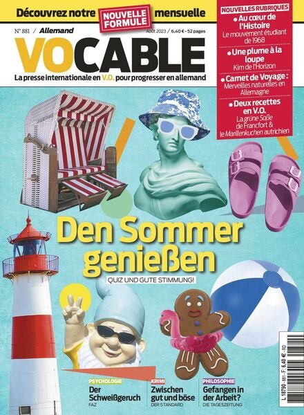 Vocable Allemand – 28 juillet 2023 Cover