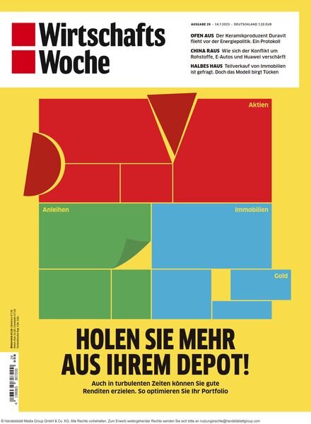 Wirtschaftswoche  – 14 Juli 2023 Cover
