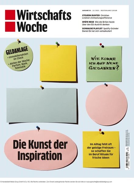 Wirtschaftswoche – 21 Juli 2023 Cover