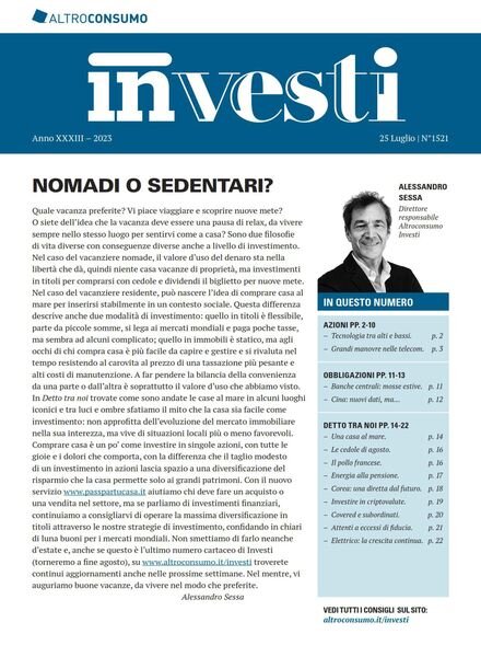 Altroconsumo Investi – 25 Luglio 2023 Cover