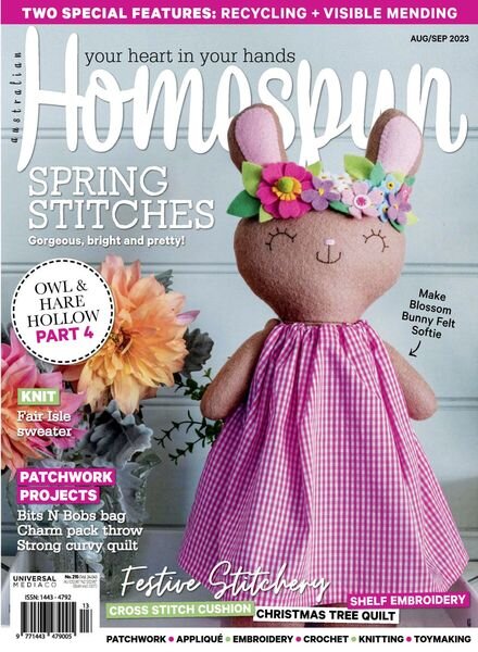 Australian Homespun – August-September 2023 Cover