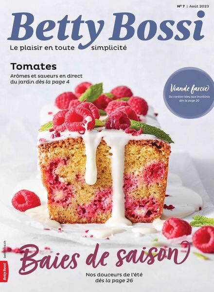 Betty Bossi edition francaise – Aout 2023 Cover