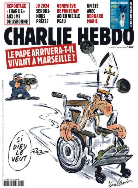 Charlie Hebdo – 9 Aout 2023 Cover