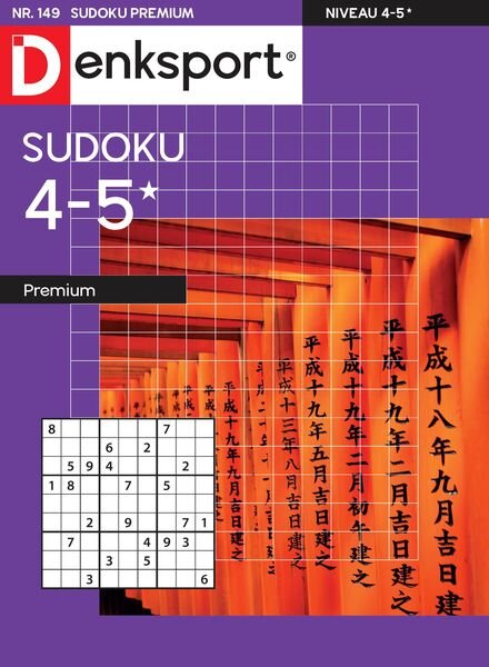 Denksport Sudoku 4-5 premium – 3 Augustus 2023 Cover