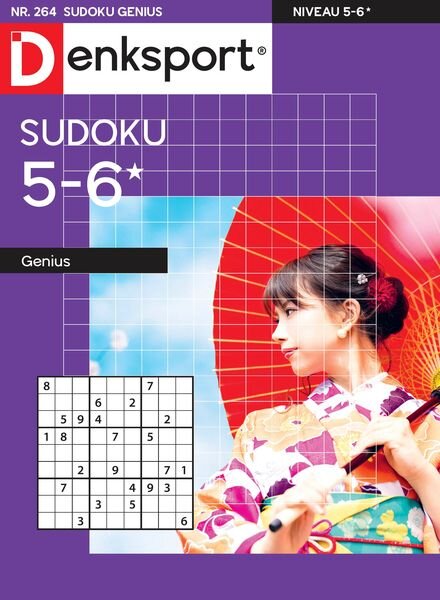 Denksport Sudoku 5-6 genius – 10 Augustus 2023 Cover