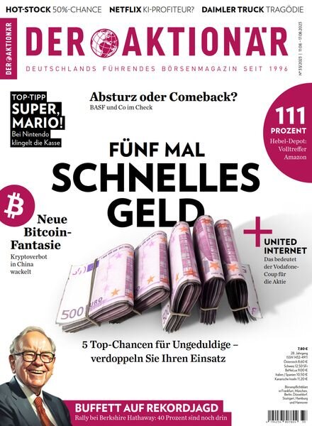 Der Aktionar – 11 August 2023 Cover