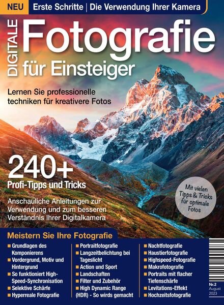 Digitale Fotografie fur Einsteiger – August 2023 Cover