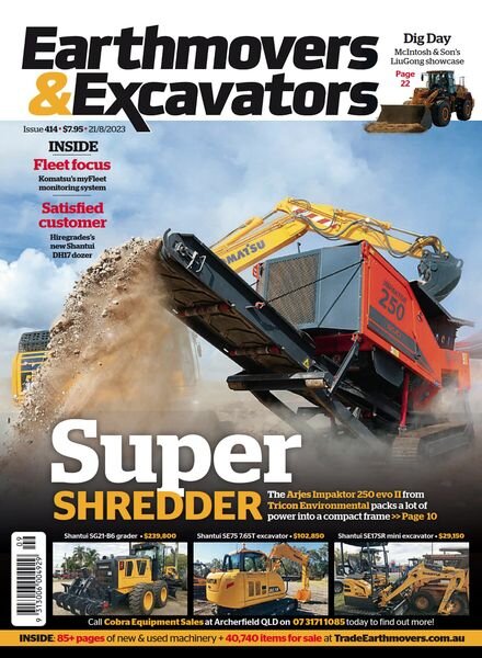 Earthmovers & Excavators – Issue 414 – 21 August 2023 Cover