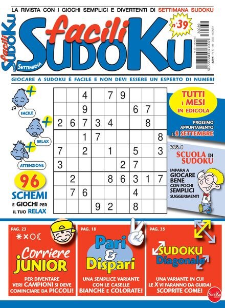 Facili Sudoku – Settembre 2023 Cover