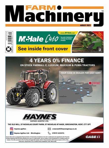 Farm Machinery – August 2023 Cover