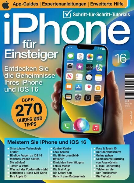 iPhone fur Einsteiger – August 2023 Cover