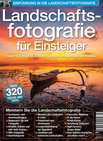 Landschaftsfotografie fur Einsteiger – August 2023 Cover