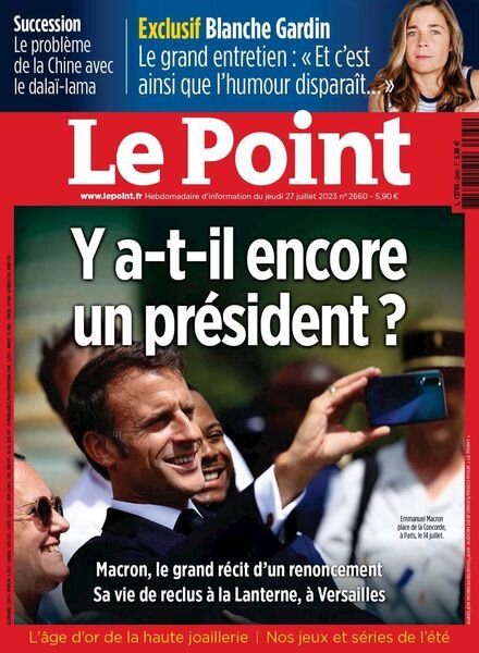 Le Point – 27 juillet 2023 Cover