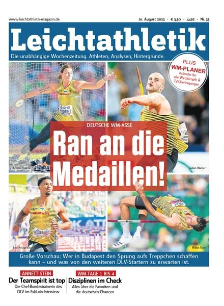 Leichtathletik – 17 August 2023 Cover