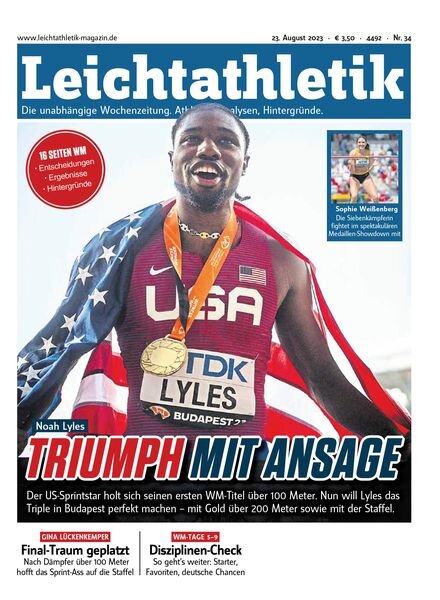 Leichtathletik – 22 August 2023 Cover