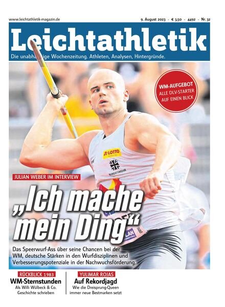 Leichtathletik – 9 August 2023 Cover