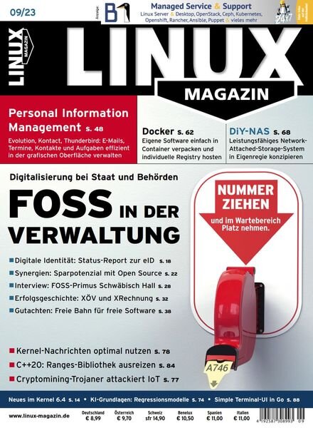 Linux-Magazin – September 2023 Cover