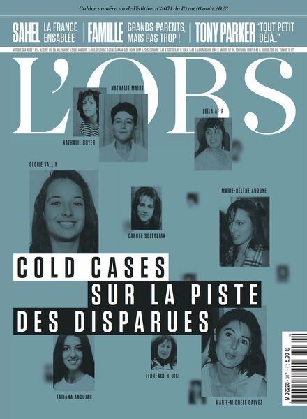 L’Obs – 10 Aout 2023 Cover