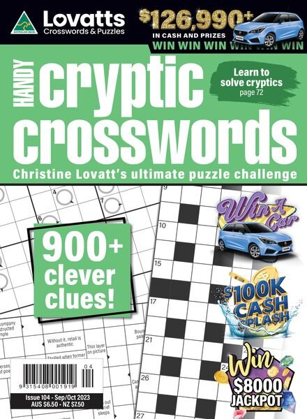 Lovatts Handy Cryptic – Issue 104 – September-October 2023 Cover