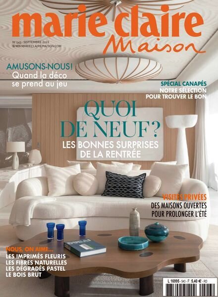 Marie Claire Maison France – Septembre 2023 Cover