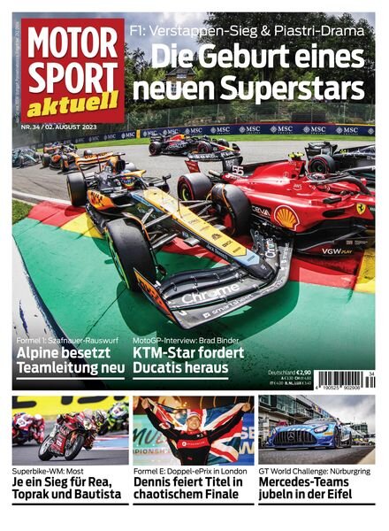 Motorsport aktuell – 2 August 2023 Cover