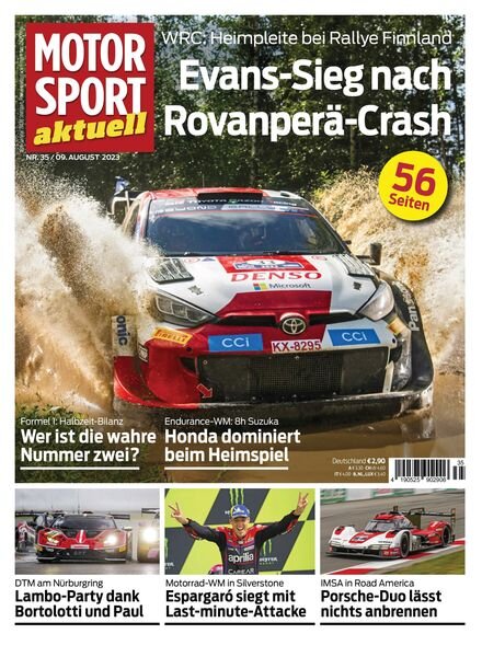 Motorsport aktuell – 9 August 2023 Cover