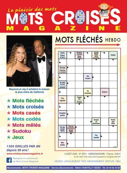Mots Croises Magazine – 3 Aout 2023 Cover