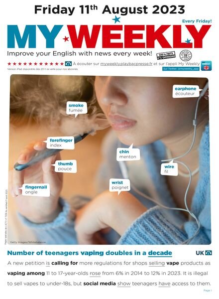 My Weekly fr – 11 Aout 2023 Cover