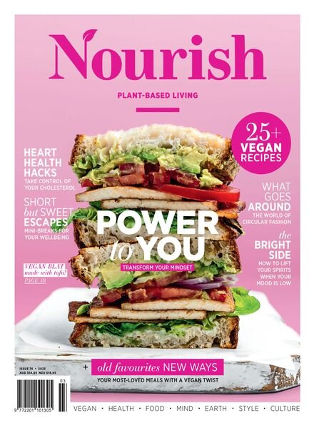 Nourish Plant-Based Living – Issue 76 – August 2023 Cover